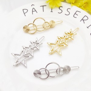 Fashion hair accessories design moon shape metal hair pins women’s hairpins