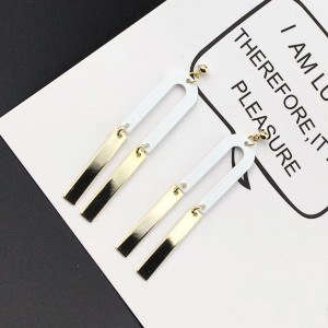 New fashion exaggeration U shape gold plated korean big statement earrings