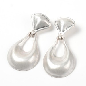 Wholesale Statement Teardrop Silver Plated Alloy Drop Earring