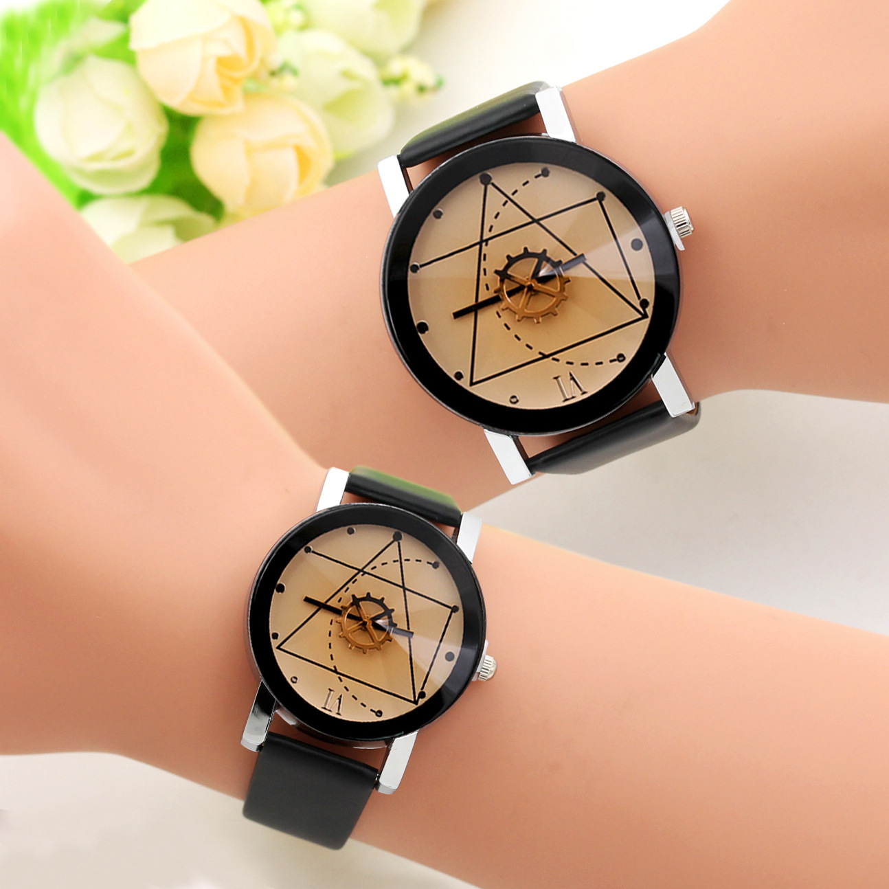 Latest gear second hand couple watch,wrist watch women branded watch custom Featured Image