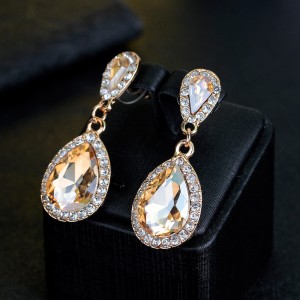 High Quality Discount Vintage Elegant Women Crystal Pendant Earrings