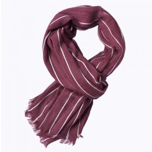 WENZHE Cotton Hijab Scarf Autumn and Winter Striped Tassel Shawl Scarf Long Scarf for Men