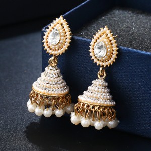 New Designs Gold Jhumka Earring Wedding Tear Drop Earrings For Women