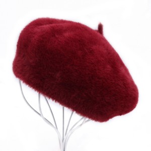 Ladies Spring Winter Vintage Solid Color Warm Wool Berets Hat Painter Style Hats