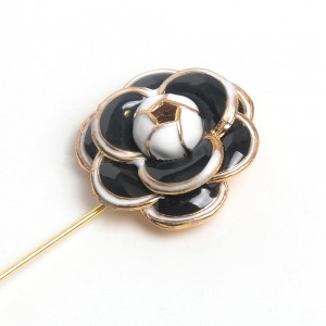 WENZHE Flower Design Enamel Lapel Scarf Brooch Pins