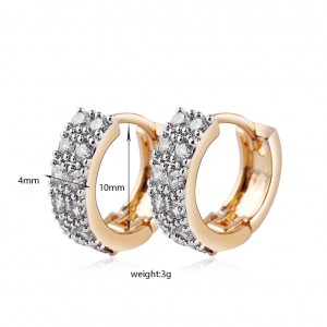 Latest Custom Cubic Zirconia Huggie Earring Jewelry Gold Small CZ Hoop Earrings For Women