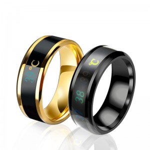 2019 Europe and the United States new smart temperature ring couple ring