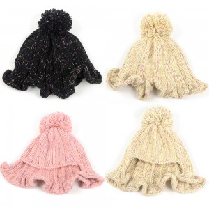 WENZHE New Arrivals Women Warm Solid Color Hats Custom Winter Wool Hat