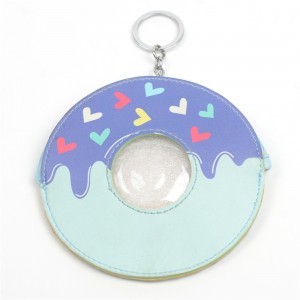 WENZHE Children Creative Cartoon Donut Leather Coin Purse