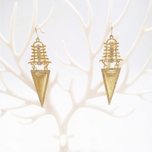 Latest Gold Plated Tribal Metal Earring Trendy Geometric Earring