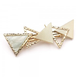 Metal triangle clip headwear geometric hair clip