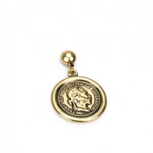 Customize Women Coin Earrings High Quality Retro Coin Drop Earrings Vintage Women Men Head Coin Earring