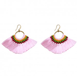 Wholesale Hot Selling Boho Hoop Tassel Earrings For Women Jewellery