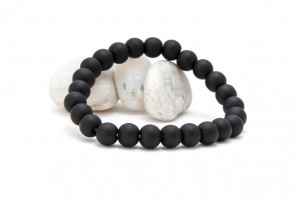 Matte Onyx Bracelet Black beaded bracelet for men