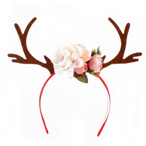 Fashion Children Girls Adults Christmas Headband Cute Christmas Reindeer Antler Flower Hairband