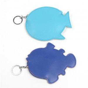 WENZHE Animal leather Clownfish Shaped Coin Purse With Keyring