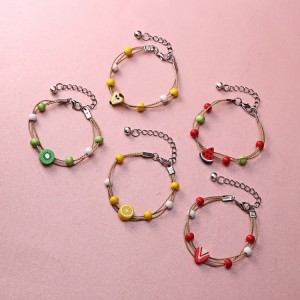 Wholesale fashion jewelry cute fruit bracelet female couple sister bracelet