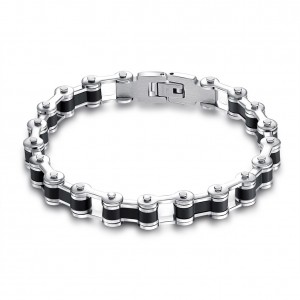 Fashion top quality punk style hip hop mens bike chain bracelet stainless steel bracelet