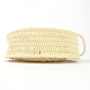 WENZHE Women Round Straw Rattan Shoulder Bag Corn Summer Woven Bags