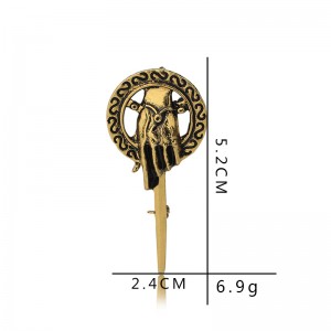 Popular Movie Game Of Thrones Gold Alloy Sceptre Brooch