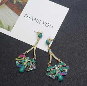 New trend of United States gemstone statement dangle earring boho jewelry