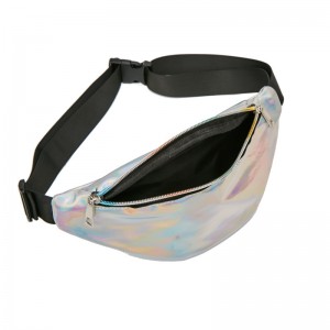 WENZHE Fashion Sport Waist Bag Waterproof Glitter Holographic Fanny Pack