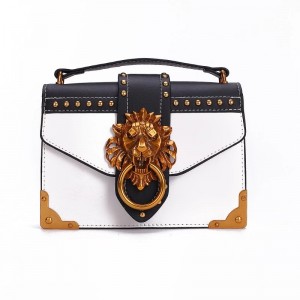 Lion Head Metal Fashion Mini Shoulder Bag Small Square Package Crossbody HandBag