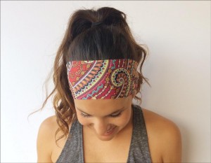 Yoga Running Headband – Wild Abandon Print – Workout Headband – Fitness Wide Nonslip Headband