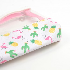 WENZHE Flamingo Clear Cosmetic Travel Bag