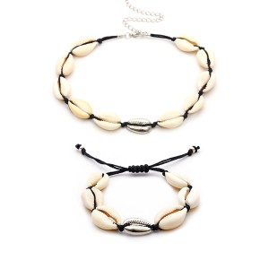 WENZHE Hot Style Jewelry Set Natural Shell Handmade Bracelet Necklace Jewelry Sets for Women