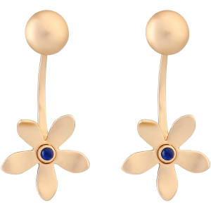 Chic Spring Series Fancy Epoxy Resin Gold Plated Flower Fashion Earrings for Women