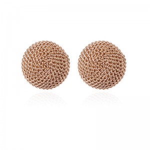 New Hot Sale Vintage Style Statement Jewelry Gold Round Stud Earrings For Christmas gift