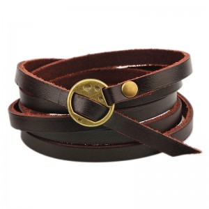 Fashion Simple Jewelry Leather Bracelet Men Casual Personality Vintage Bracelet