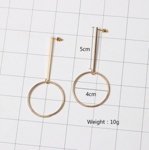 wholesale china simple gold geometry earring designs for women