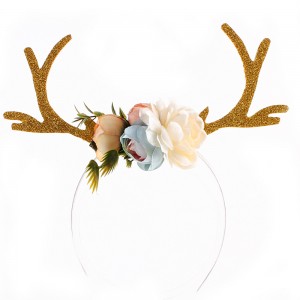 Fashion Children Girls Adults Christmas Headband Cute Christmas Reindeer Antler Flower Hairband