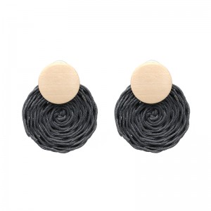 Factory direct handmade silk thread winding earrings European and American personality fashion jewelry