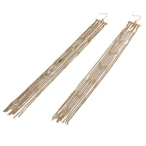 European and American Style 18K Gold Metal Chain Long Tassel Hanging Drop Earring