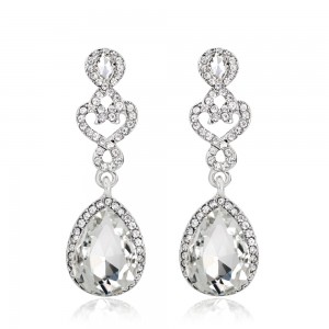 High Quality Discount Vintage Elegant Women Crystal Pendant Earrings