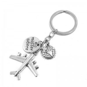 WENZHE Fashion creative custom gift metal airplane keychain jewelry accessories