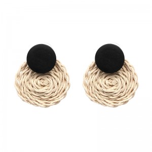 Factory direct handmade silk thread winding earrings European and American personality fashion jewelry