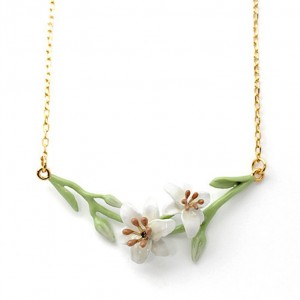 Lily Short Necklace  Flower Lily Necklace