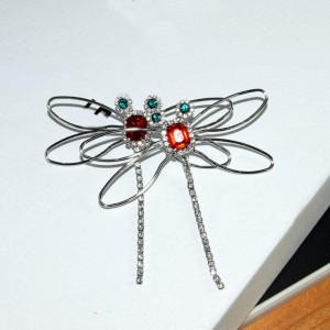 Handmade fashion dragonfly shape crystal earrings for women jewelry gift