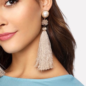 Hot Selling Handmade Chinese Knot Long Tassel Earring Jewelry for Women