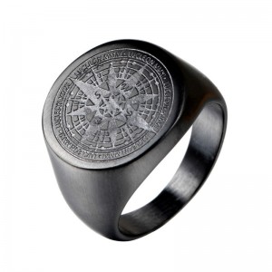 Stainless Steel Compass Ring Men’s Ring