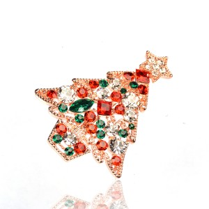 WENZHE Christmas Brooch Creative Gift Set Diamond Brooch Beautiful Christmas Tree Suit Brooch Accessories