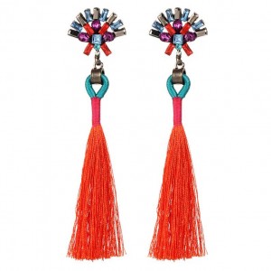 Female jewelry wholesale bride earrings crystal diamond thread tassels earrings