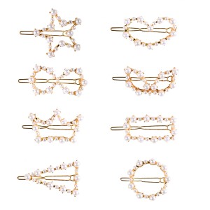 WENZHE Fashionable Pearl Hair Clip Gold Hair Pin Set Jewelry Women Girls Birthday Gift Set Bobby Pin Hair Accessories