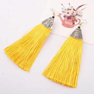 Wholesale Women Vintage Earrings Jewelry Ancient Long Tassel Drop Earrings