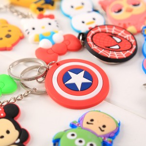 Cartoon cute creative key ring silicone car keychain