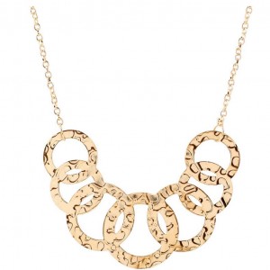 Novelty gold full circle geometry gold pendant necklace trending products